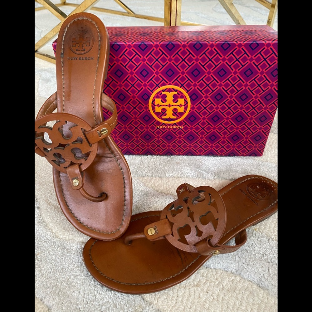 Tory Burch Miller sandals camel, saddle color